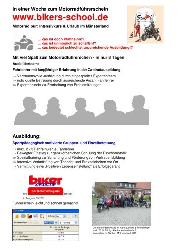 Flyer Motorradführerschein