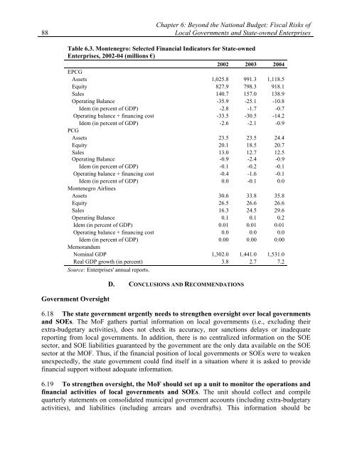 Republic of Montenegro: Public Expenditure and ... - Vlada Crne Gore