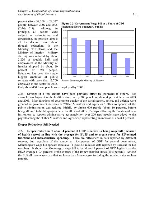 Republic of Montenegro: Public Expenditure and ... - Vlada Crne Gore