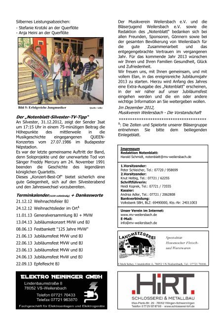 Notenblatt Nr. 50 - Musikverein Weilersbach