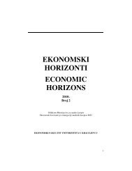 EKONOMSKI HORIZONTI ECONOMIC HORIZONS 2010. Broj 2