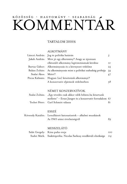 KommentÃ¡r 2010/6. szÃ¡m (pdf)