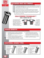 rn series rivet nut profile design benefits additional design types