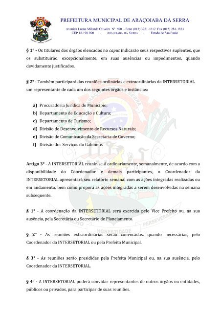 prefeitura municipal de araÃ§oiaba da serra - Aracoiaba.sp.gov.br