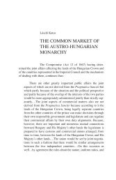 the common market of the austro-hungarian monarchy