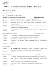 a 4. FÃ©lÃºton konferencia programja