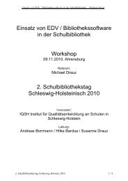 LIBRARY Anwendertreffen 2007 - Fleischmann Software