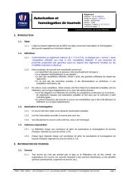 Autorisation et homologation de tournois - Ligue de Badminton des ...