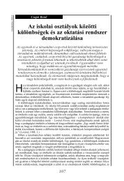 Az iskolai osztályok közötti különbségek és az ... - edu.u-szeged.hu