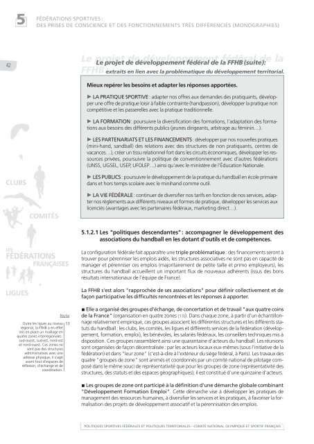 Politiques sportives fÃ©dÃ©rales et politiques territoriales : Etat des ...