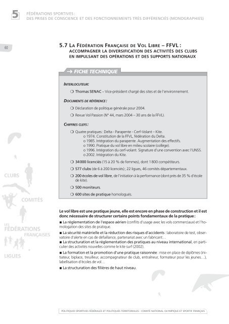 Politiques sportives fÃ©dÃ©rales et politiques territoriales : Etat des ...