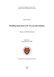 Reading motivation of 8â14 year-old students - edu.u-szeged.hu