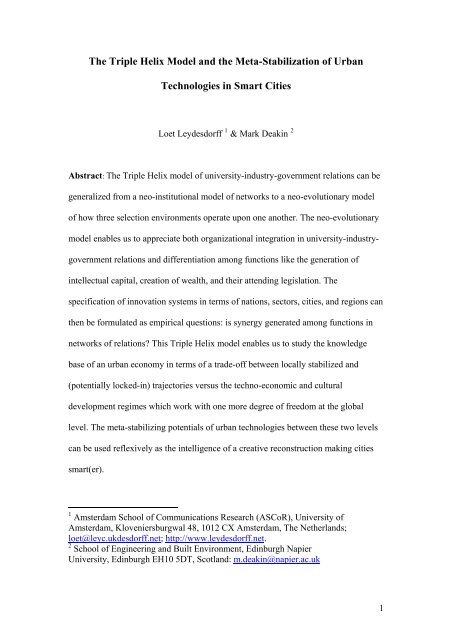 pdf-version - Loet Leydesdorff