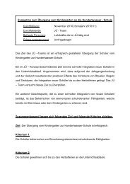 Evaluation zum Übergang vom Kindergarten an die Hundertwasser ...