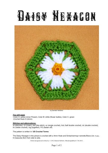 Daisy Hexagon - danielasneedleart - WordPress.com