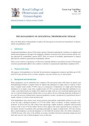 The Management of Gestational Trophoblastic Disease - Green-top 38