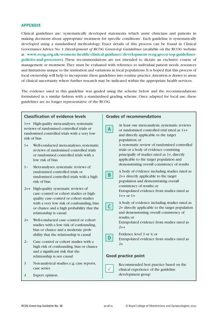 The Management of Gestational Trophoblastic Disease - Green-top 38