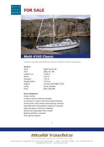UsedBoat_Malö 41-43 Classic - 108.indd - Malö Yachts