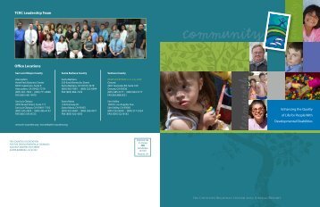 2007 Annual Report - English - Tri-Counties Regional Center