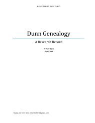 Dunn Genealogy - Davis Genealogy Home Page