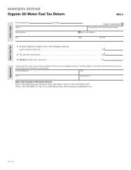 Organic Oil Motor Fuel Tax Return - Minnesota Department of ...