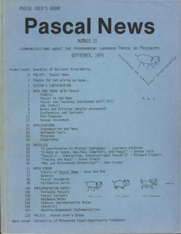 Pascal News - Al Kossow's Bitsavers