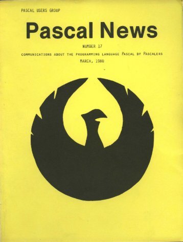 Pascal News - Al Kossow's Bitsavers