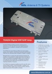 Product Data Sheet - Hills Antenna & TV Systems