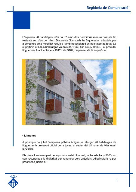 dossier habitatge - Ajuntament de Vilanova i la GeltrÃº