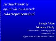 ArchitektÃºrÃ¡k Ã©s operÃ¡ciÃ³s rendszerek: AdatreprezentÃ¡ciÃ³