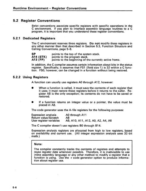 TMS34010 C Compiler - Al Kossow's Bitsavers