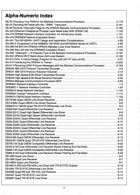 ~ National ~ Semiconductor - Al Kossow's Bitsavers