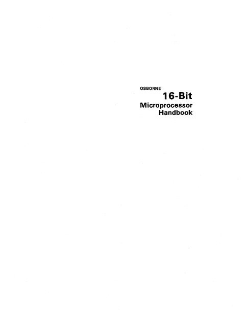 16-Bit Microprocessor Handbook