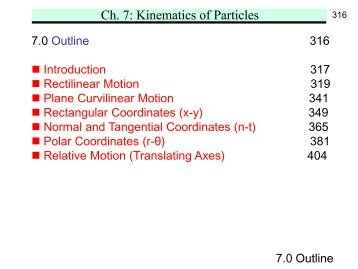 Kinematics of Particles - pioneer.chula.ac.th