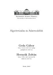 AlgoritmizÃ¡lÃ¡s Ã©s Adatmodellek Geda GÃ¡bor HernyÃ¡k ZoltÃ¡n