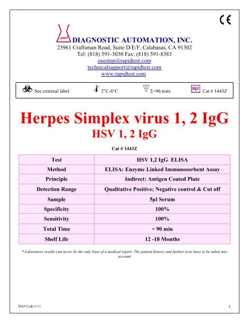 Herpes Simplex 1 2 Igg Hsv1 2 Igg