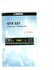 Garmin GTX 327 Transponder Quick reference - Engineers Flying ...
