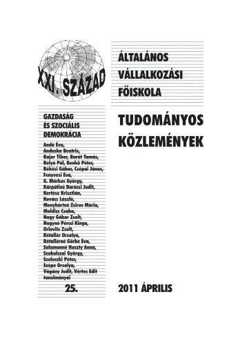 GazdasÃ¡g Ã©s szociÃ¡lis demokrÃ¡cia - ÃltalÃ¡nos VÃ¡llalkozÃ¡si FÅiskola