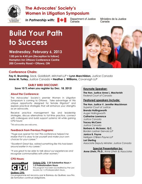 to register - The Advocates' Society