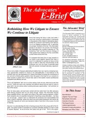 E-BRIEF - Jan-Feb 2004 - The Advocates' Society