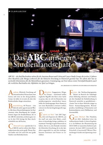 Das ABCunserer Studienlandschaft - ABCSG