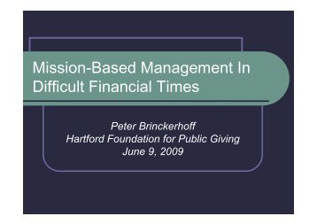 Peter Brinckerhoff - Hartford Foundation for Public Giving