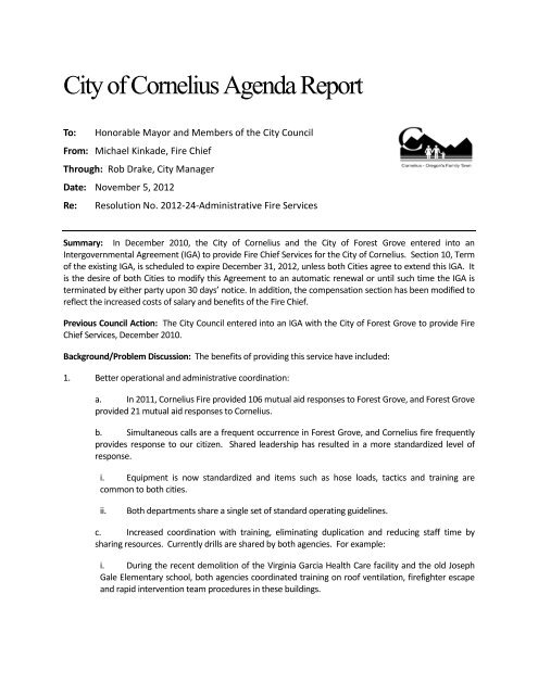 City Council Meeting - Cornelius