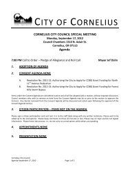 City Council Packet - Cornelius