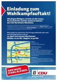 Einladung zum Wahlkampfauftakt! - CDU-Lippramsdorf