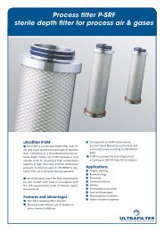 Process filter P-SRF sterile depth filter for process air & gases