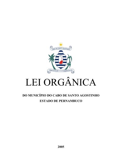LEI ORGÃNICA - Prefeitura municipal do Cabo de Santo Agostinho