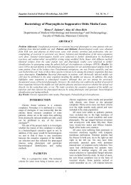 Bacteriology of Pharyngitis in Suppurative Otitis Media Cases