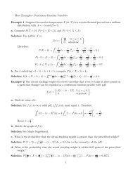 More Examples- Continuous Random Variables Example 1 ...