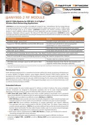 ANY900-2 RF Module Fact Sheet - Adaptive Network Solutions